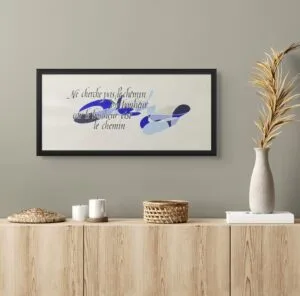 tableau Le chemin exposé dans un salon