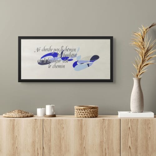 tableau Le chemin exposé dans un salon